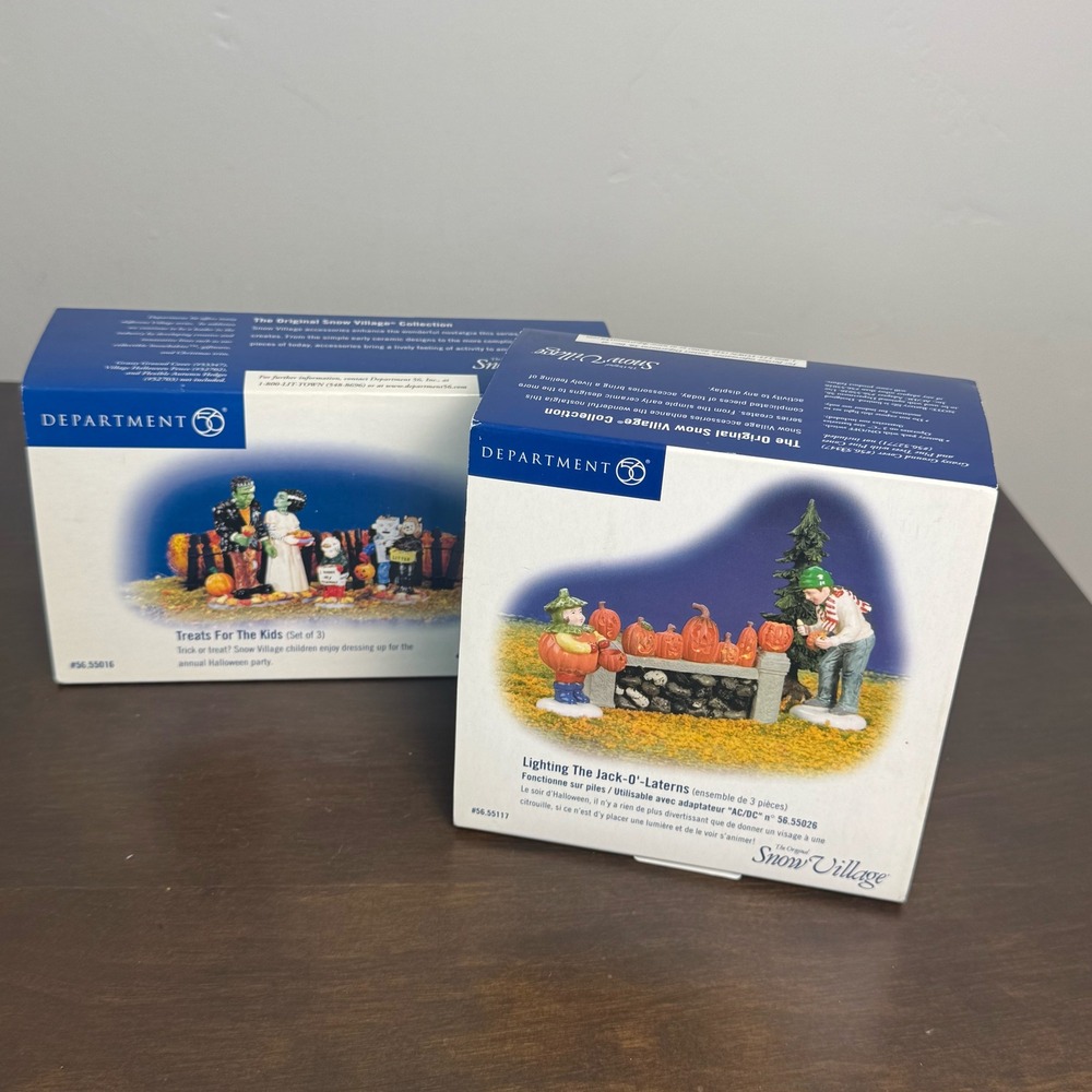 Department 56 Snow Village Treats For The Kids Lighting Jack O Lantern Halloween